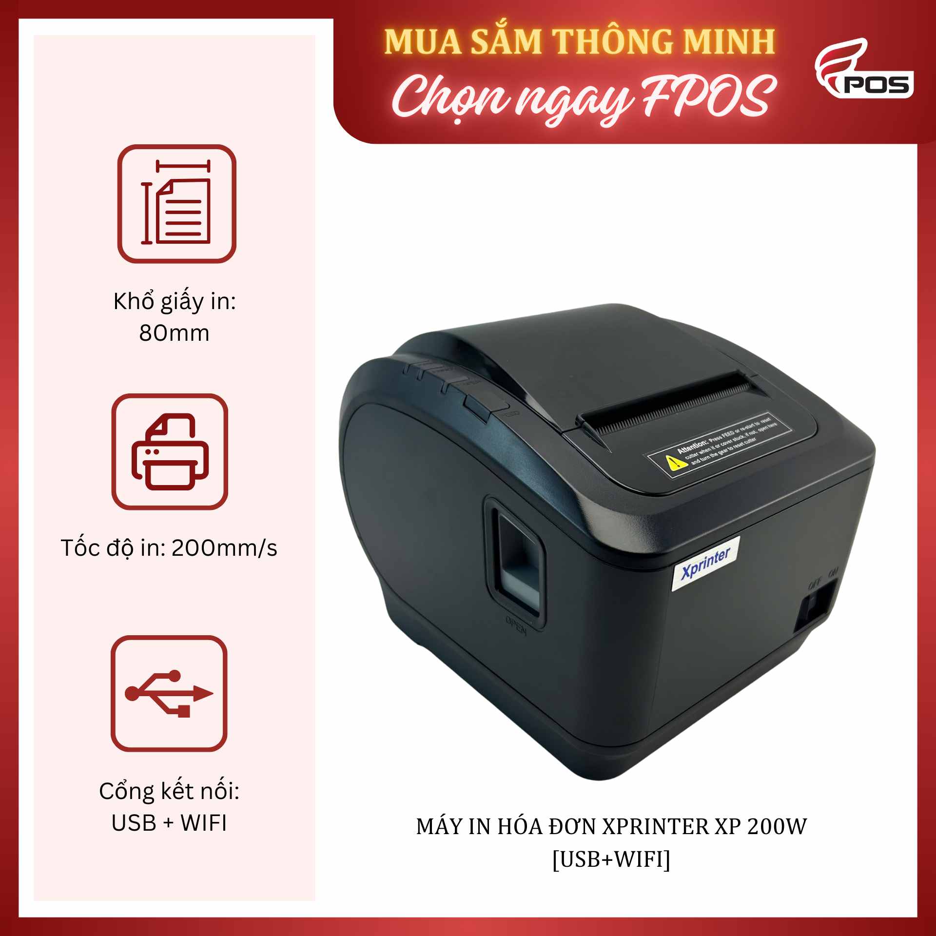 may-in-hoa-don-xprinter-xp-200w-1 Máy in hóa đơn Xprinter XP-200W