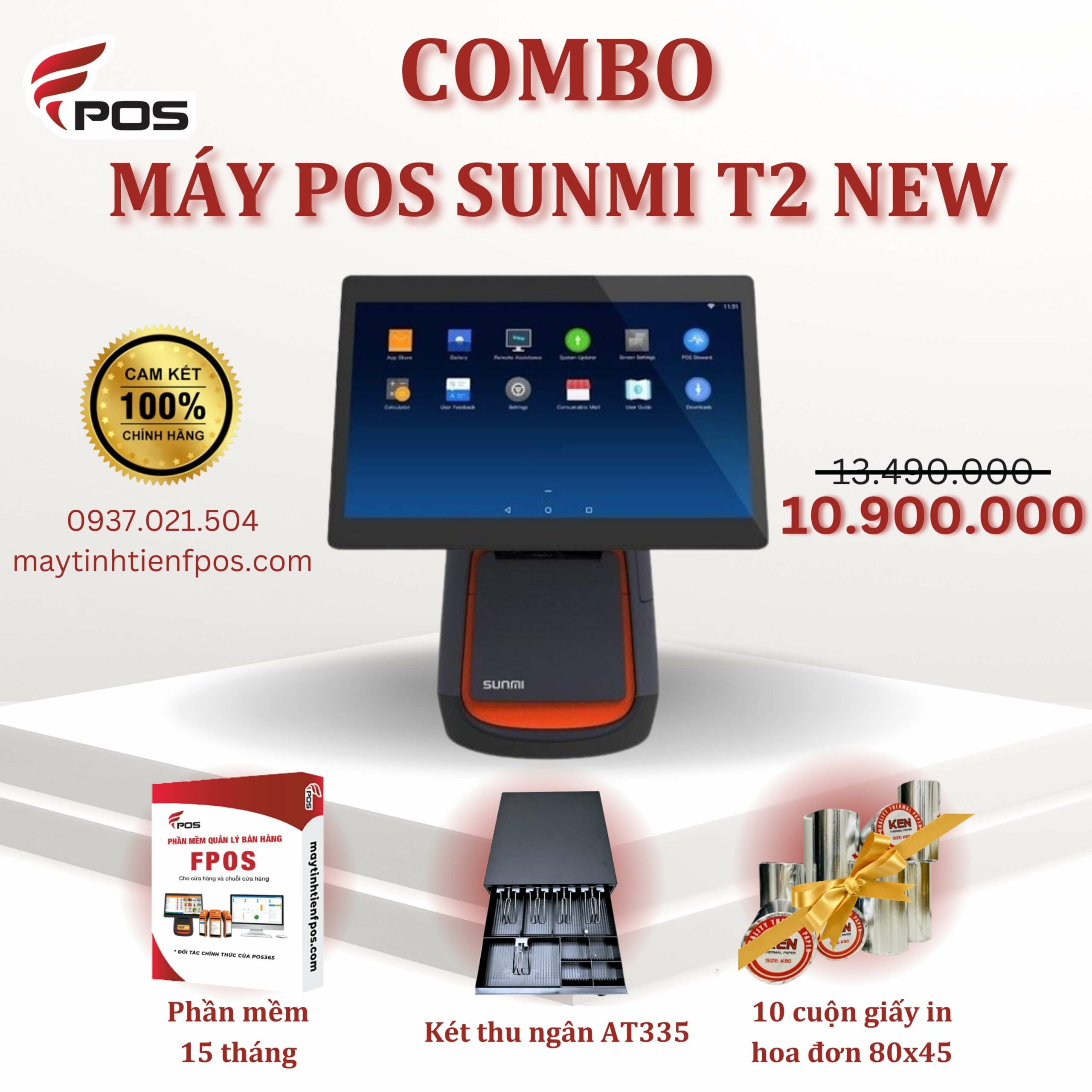 COMBO MÁY POS T2 NEW COMBO MÁY POS T2 NEW