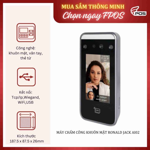 Máy chấm công khuôn mặt Ronald Jack AI02