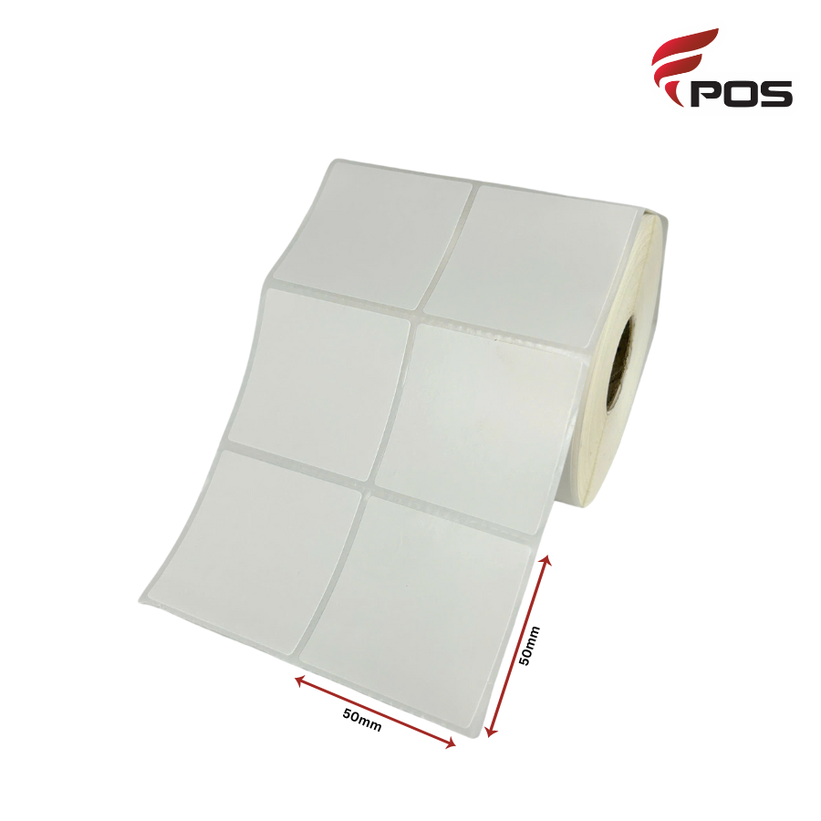 50x50mm x 50m Nhãn decal (50x50)mm x 50m 2 hàng ( Keo REMOVE )