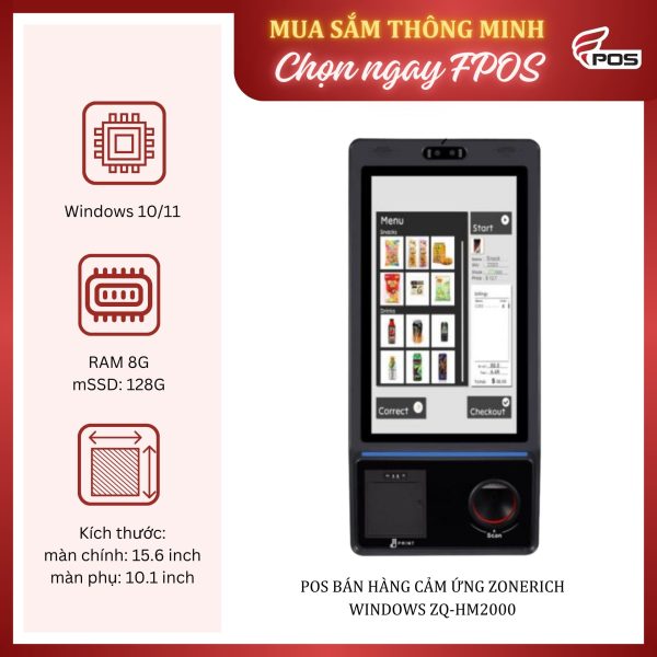 POS Bán Hàng Cảm Ứng Zonerich Windows ZQ-HM2000
